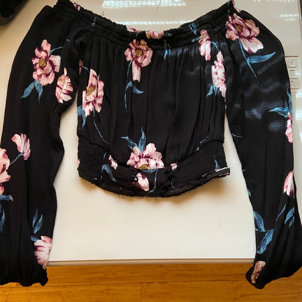 off the shoulder long sleeve pacsun top